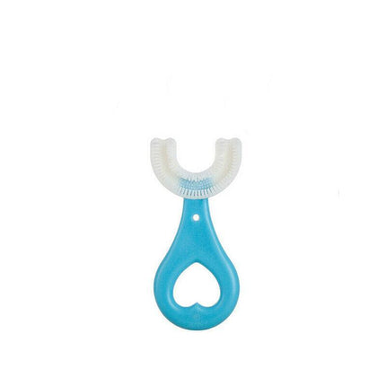 Children U Shaped Toothbrush Soft Silicone Head Brush 360° Oral Teeth Cleaning - Aimall
