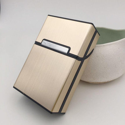 Tobacco Holder Aluminum Pocket Box Storage Container 20 Cigarette Case LighterAU - Aimall