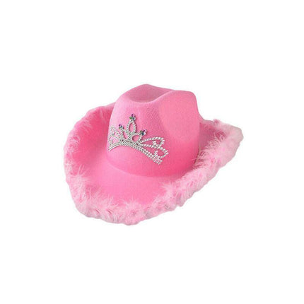 Pink Cowgirl Hat Cowboy Hat Felt Cowboy Costume Access Hat Play Dress Up Party - Aimall
