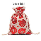 10PCS Christmas Cookie Candy Treat Gift Bags Xmas Party Wrapping Drawstring Bag - Aimall