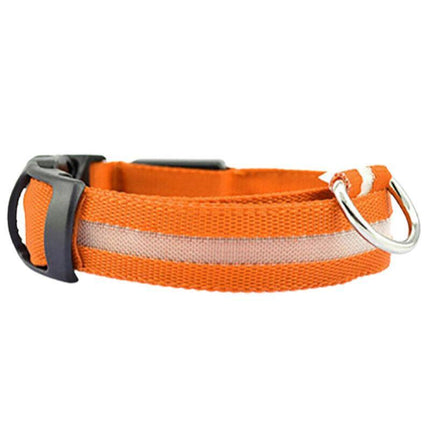 USB Rechargeable LED Dog Collar Nylon Glow Flashing Light Up Pet Safety Collars - Aimall