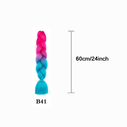 Coloured Jumbo Braiding Hair Extensions Braids Twist Hight Temperature Kanekalon - Aimall