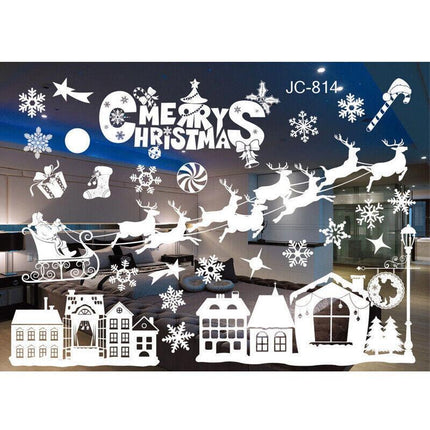 Christmas Window Glass Sticker Decal Mural Home Decoration Wall Stickers Wall AU - Aimall