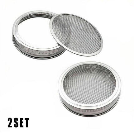 Metal Mesh Screen Sprouting Strainer Lid Filter Cover For Wide Mouth Mason Jar - Aimall
