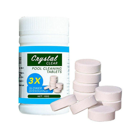 100 Pool Cleaning Tablets Floating Chlorine Hot Tub Chemical Dispenser Cleaner - Aimall