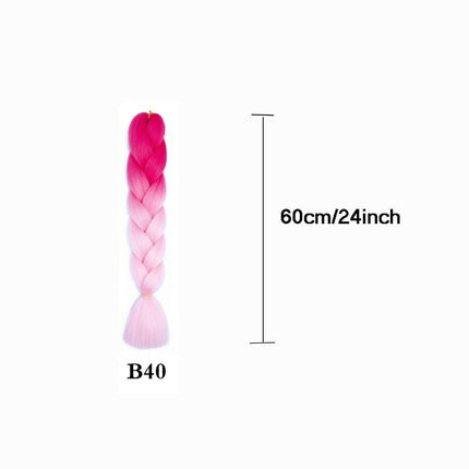 Coloured Jumbo Braiding Hair Extensions Braids Twist Hight Temperature Kanekalon - Aimall