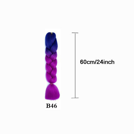 Coloured Jumbo Braiding Hair Extensions Braids Twist Hight Temperature Kanekalon - Aimall