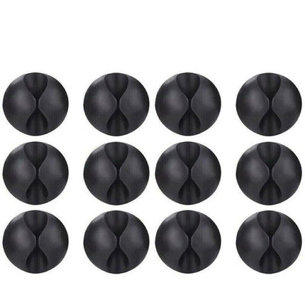 6-18 PCS Cable Clips Tidy Cord Lead Organiser USB Charger Holder Drop Sticker - Aimall