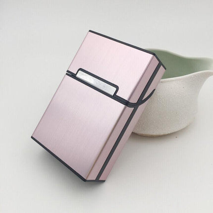 Tobacco Holder Aluminum Pocket Box Storage Container 20 Cigarette Case LighterAU - Aimall