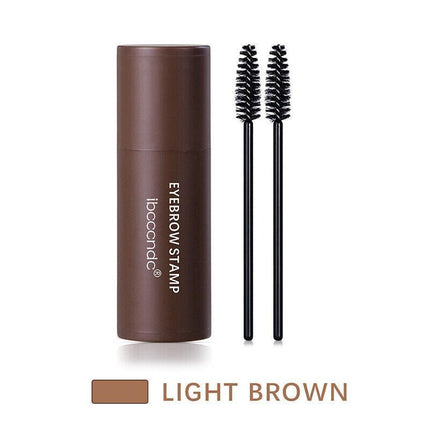 One Step Eyebrow Stamp Stencil Kit Perfect Shape Brow Powder Makeup Set Brown AU - Aimall
