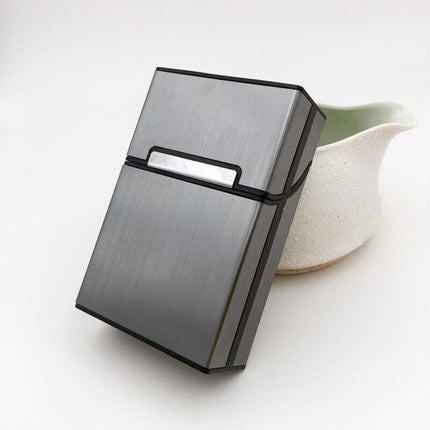 Tobacco Holder Aluminum Pocket Box Storage Container 20 Cigarette Case LighterAU - Aimall