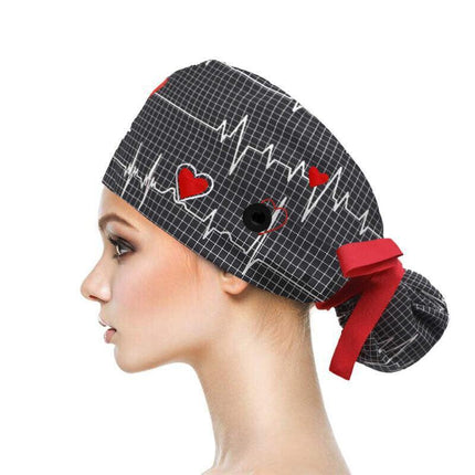 LongHair Surgical Scrub Cap Doctor Nurse Bouffant Hat Adjustable Comfy HeadCover - Aimall