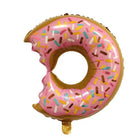 Pink Iced Donut with Bite Foil Balloon Helium Quality Party Decoration Sweet AU - Aimall