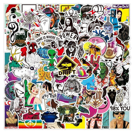 Random Skateboard Vinyl Sticker Graffiti Phone Luggage Car Bomb Decal Laptop AU - Aimall