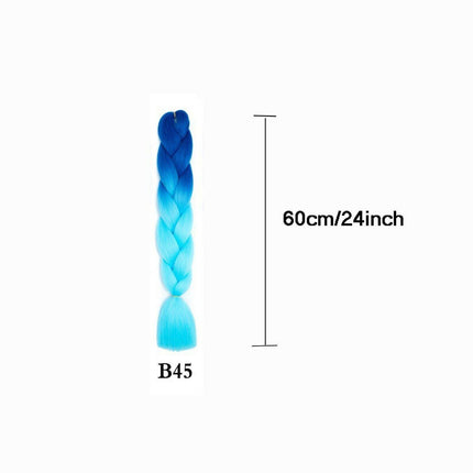 Coloured Jumbo Braiding Hair Extensions Braids Twist Hight Temperature Kanekalon - Aimall