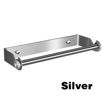 Paper Towel Holder Under Cabinet Wall Mount Stainless Steel Rack Kitchen - Aimall