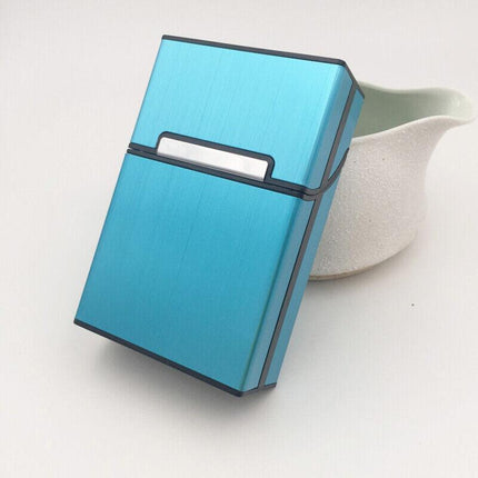 Tobacco Holder Aluminum Pocket Box Storage Container 20 Cigarette Case LighterAU - Aimall