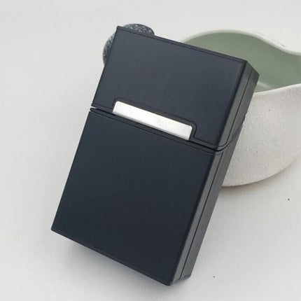 Tobacco Holder Aluminum Pocket Box Storage Container 20 Cigarette Case LighterAU - Aimall