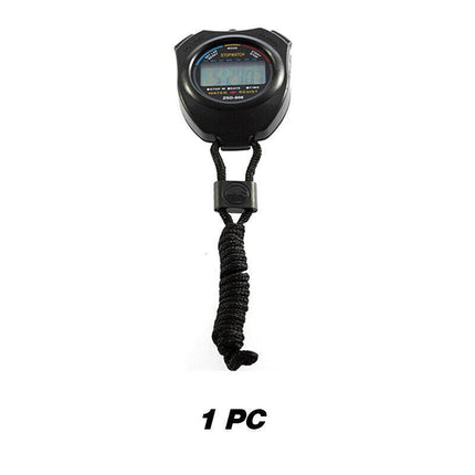 2X Handheld Stop watch Digital Chronograph Sports Counter StopWatch Timer Alarm - Aimall