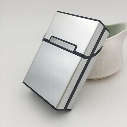Tobacco Holder Aluminum Pocket Box Storage Container 20 Cigarette Case LighterAU - Aimall