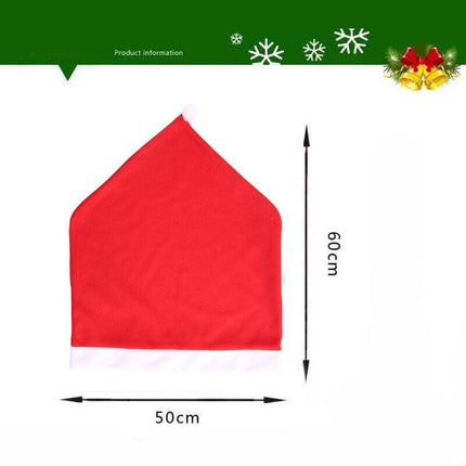 6 PCS Christmas Back Chair Cover Xmas Santa Home Decoration Ornaments 60x50cm AU - Aimall