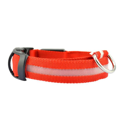 USB Rechargeable LED Dog Collar Nylon Glow Flashing Light Up Pet Safety Collars - Aimall