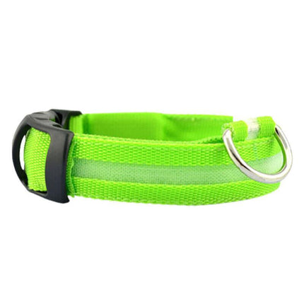 USB Rechargeable LED Dog Collar Nylon Glow Flashing Light Up Pet Safety Collars - Aimall