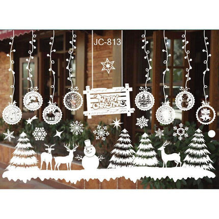 Christmas Window Glass Sticker Decal Mural Home Decoration Wall Stickers Wall AU - Aimall