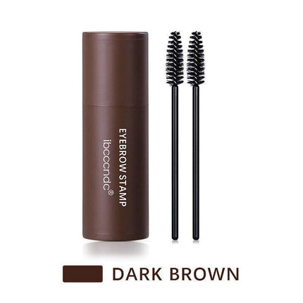 One Step Eyebrow Stamp Stencil Kit Perfect Shape Brow Powder Makeup Set Brown AU - Aimall