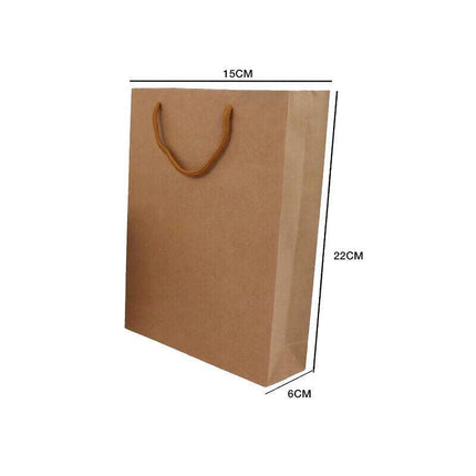 Kraft Paper Bags 50 x Bulk, Gift Shopping Carry Craft Brown Bag with Handles AU - Aimall