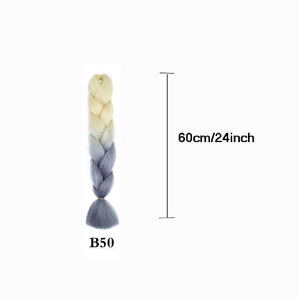 Coloured Jumbo Braiding Hair Extensions Braids Twist Hight Temperature Kanekalon - Aimall
