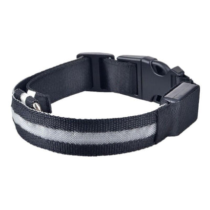 USB Rechargeable LED Dog Collar Nylon Glow Flashing Light Up Pet Safety Collars - Aimall