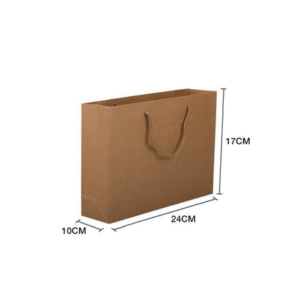 Kraft Paper Bags 50 x Bulk, Gift Shopping Carry Craft Brown Bag with Handles AU - Aimall