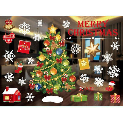 Christmas Window Glass Sticker Decal Mural Home Decoration Wall Stickers Wall AU - Aimall