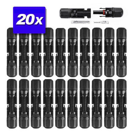 5-20 Pairs For Solar Panel Connectors IP67 30A Line Plug Socket Male & Female AU - Aimall