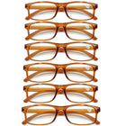 6 Pairs Mens Ladies Wayfarer Frame Magnifying Reading Glasses Nerd Spectacl AU - Aimall