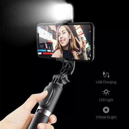 6 In 1 Wireless Bluetooth Selfie Stick Tripod Real-Time Broadcast Remote Control - Aimall