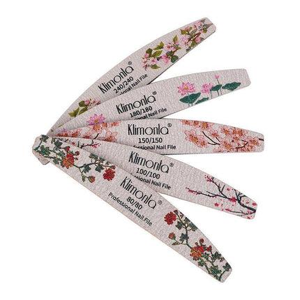 5Pcs Flower Nail Files Sanding Buffer 80-240 Grit Professional Manicure Pedicure - Aimall