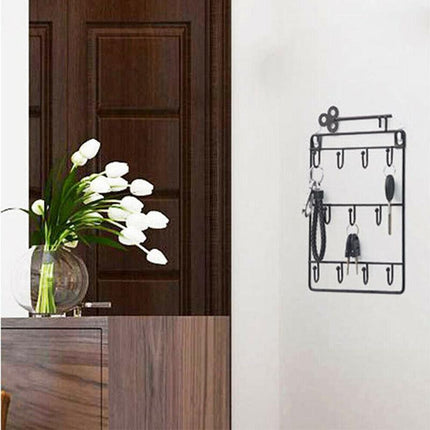 Door Back Organizer Key Holder Hanging Wall Mounted Hanger Hooks Storage Rack AU - Aimall