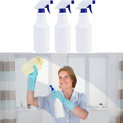 3x 500ml Spray Bottle Water Garden Plant Flower Trigger Plastic Dispenser White - Aimall