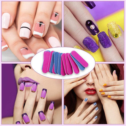 100-500x Mini Nail Files Professional Disposable Double Side Art Pedicure Manicu - Aimall