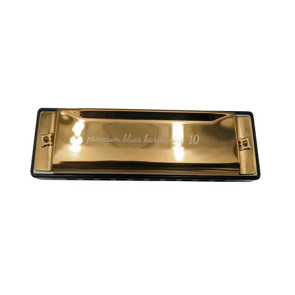 Harmonica 10 Holes Key of C Blue Blues Harp Stainless Steel Brass Harmonica AU - Aimall