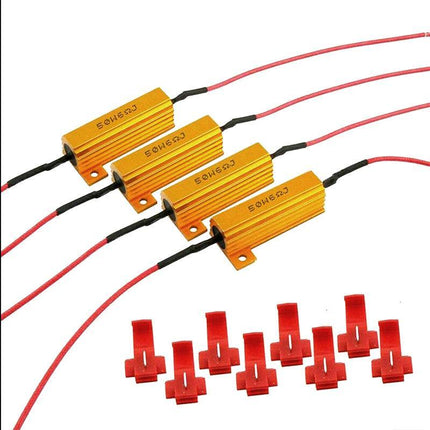 4X 50W LED LOAD RESISTOR 12V LIGHTS FRONT REAR INDICATOR HYPER FLASH CAR 4WD UTE - Aimall
