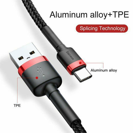 Baseus USB to Type C Charger Cable 3A Fast Charging Lead Data Cord for Huawei AU - Aimall