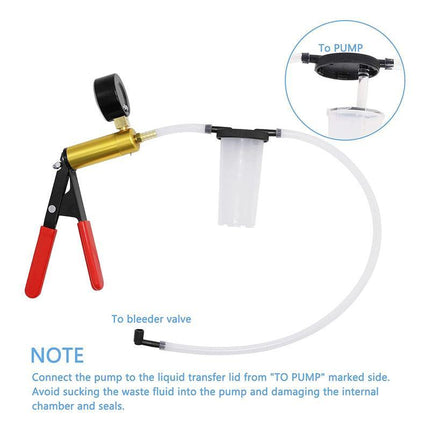 Hand-Held Brake Bleeder Tester Set Bleed Kit Car Motorbike Bleeding Vacuum Pump - Aimall