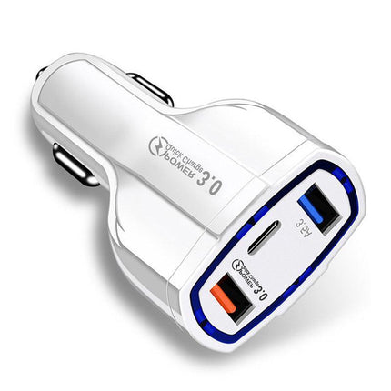 3 Port USB PD Quick Fast Car Charger QC3.0 Adapter Cigarette Lighter Socket AU - Aimall
