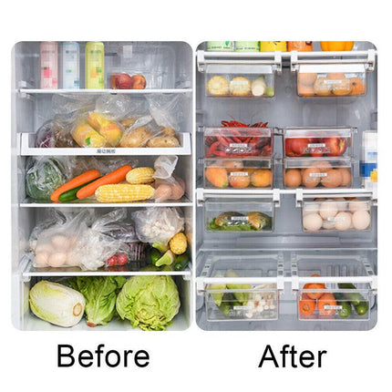 2Pcs Lecluse Refrigerator Storage Rack Fridge Organizer Drawer Egg Kitchen BoxAU - Aimall