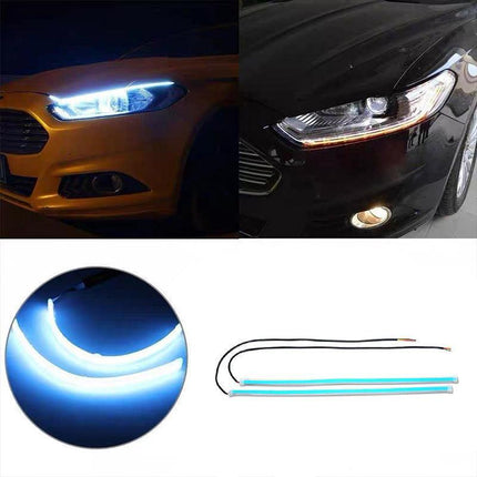2x 45cm Sequential LED Strip Indicator Turn Signal DRL Running Lights Daytime - Aimall