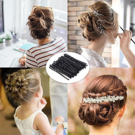 100Pcs 5cm U Shape Hair Pins Bobby Clip Style Bun Tool Womens Girls Accessory - Aimall