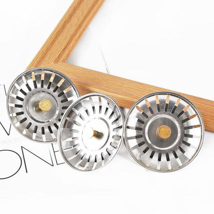 2PCS Sink Strainer Stainless Steel Kitchen Waste Plug Filter Drain Stopper AU - Aimall